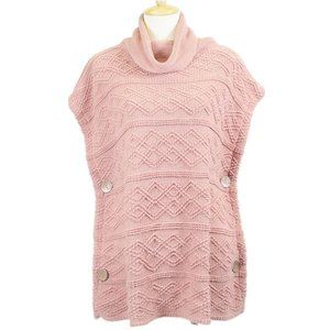 LOF Women Fashion Solid Color Cowl Neck Poncho